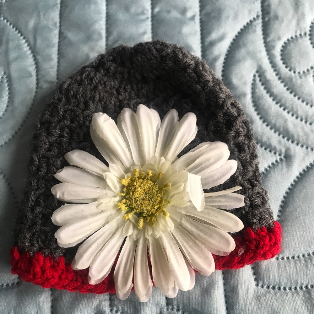 Crochet new born baby hats.
